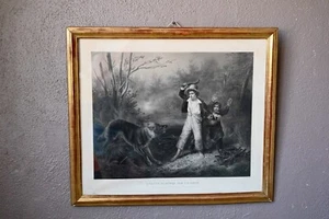 Lithographie “Enfans surpris par un loup” de François Grenier 19e JAZET PARIS - Imagen 1 de 9