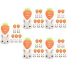  60 Pcs Easter Gift Ornament Scarf Pin Rabbit Brooch Backpack