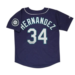 Felix Hernandez Seattle Mariners Alt Navy Blue Men's Jersey w/ Team Patch - Picture 1 of 4