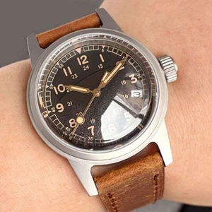 Reloj Hombre 36mm Pilot NH35 Automático Burbuja Zafiro Arenado 200m Impermeable - Imagen 1 de 8