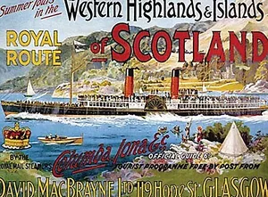 Western Highlands Scotland CalMac Steamer large steel sign 400mm x 300mm (og) - Bild 1 von 1