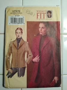 V7976 Vogue Size 12-16 Misses Jacket Pattern UNCUT - Picture 1 of 3