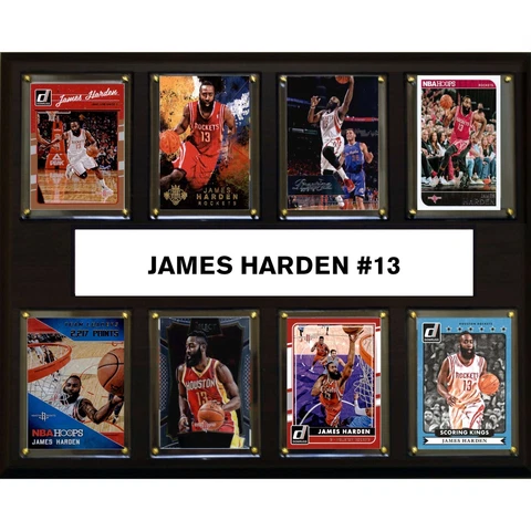 NBA 12"x15" James Harden  Houston Rockets 8-Card Plaque Cover