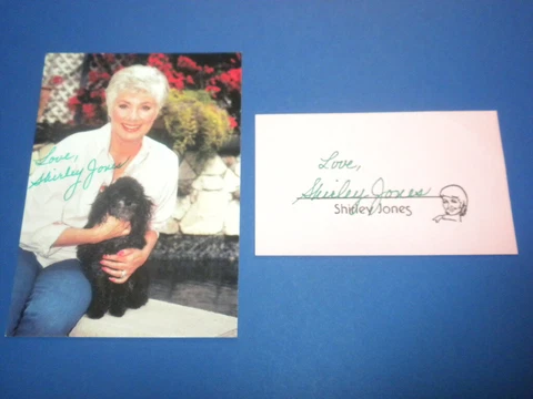 SHIRLEY JONES autograph 4" by 6" COLOR PHOTO CARD Cover