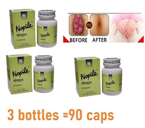 AYURVEDIC HERBAL NOPILE 30 X 3 CAPSULES INTERNAL & EXTERNAL PILES FREE SHIP 2026 - Picture 1 of 3