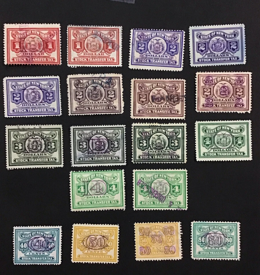 US  1946 VF Used Lot Of New York Stock Transfer Revenue    (W14) - Image 1 of 1