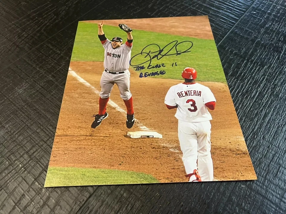 Doug Mientkiewicz Signed 8x10 Photo Auto Autograph The Curse Is Reversed - Image 1 of 1