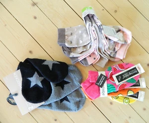 BASIC! 3x verschiedene Socken 35/38 Sneakersocken Hauschuhsocken pink grau rosa - Bild 1 von 6