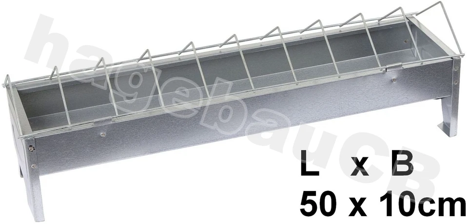 Futtertrog für Hennen Hühner Trog Futtertröge Geflügeltrog Metall verz. Huhn - Bild 1 von 1