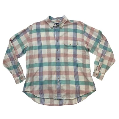 Vintage Austin Reed Shirt Men XL Extra Large Multi Plaid Single Needle Tailoring - Image 1 of 4