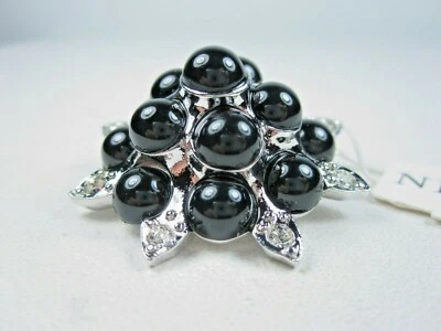 Nina Ricci Rhodium Plated Brooch with Swarovski Crystals and Cabachons - 2160 - Image 1 of 4