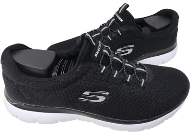 Zapatos para caminar Skechers Summits para mujer sin cordones negros/blancos talla: 6 #12980 87T Foto 1 de 4