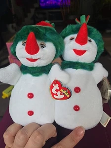 Snowgirl Beanie Baby set di 2 - Foto 1 di 3