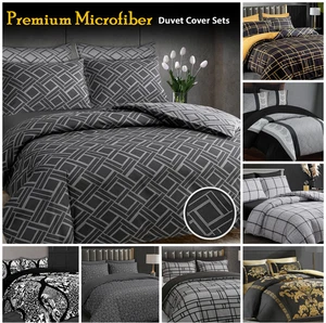 Duvet Cover Set Single Double Reversible King Size Duvet Cover Bedding Set - Picture 1 of 174