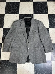Chaqueta deportiva Harris Tweed tejida a mano vintage 46L blazer espiga lana escocesa - Imagen 1 de 11