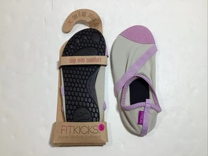 FITKICKS Womens Outdoor,yoga,beach Active Footwear -Gray&Purple Sz Small 5.5-6.5 - Picture 1 of 5