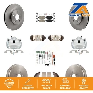 Front Rear Brake Caliper Rotor Drum Ceramic Pad Shoe Cylinder & Hardware Kit For - Picture 1 of 12
