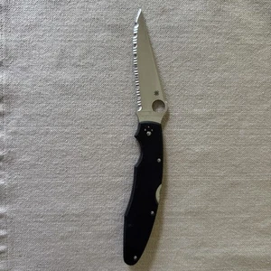 Spyderco Police G10 Serrated - C07GS - Seki City, Japan. Discontinued Rare - Picture 1 of 14