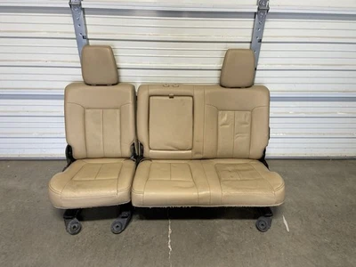 1999-2016 FORD F250 F350 F450 SUPER DUTY REAR SEAT CAMEL TAN LEATHER  - Image 1 of 4