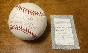 d2023 San Francisco Giants signed Bob Bolin - Baseball - "#42 1961-69" AUTHENTIC - Picture 1 of 9