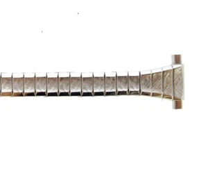 Watchband Speidel white metal expansion 11-14 mm lug 5 1/4 inches tapered - Picture 1 of 3