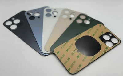 APPLE iPhone 13 Pro Backcover Backglass Rückseite Glas BIG HOLE KLEBER 100% Premium