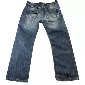 Vintage Crosshatch Jeans W36 L32 * Baggy Loose Cinch Y2K Skater Mid Wash Blau - Bild 1 von 12