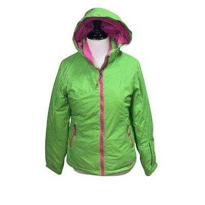 L.L. Bean Girl's Thinsulate TEK Coat Jacket M Medium Hooded Fleece Lined #283666 - Image 1 of 4