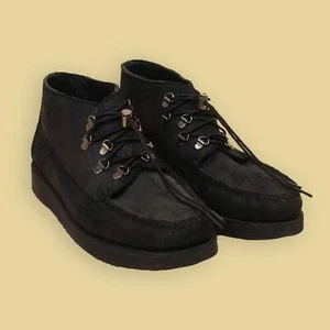 Sebago x Engineered Garments Black Waxed Suede Overlap Mid Chukka Boots 11 - Picture 1 of 7