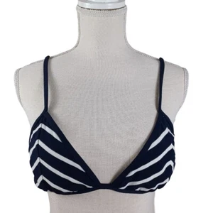 Nautica Bikini Top Size 14 Navy Blue & White Striped Bathing Suit -Adjustable  - Picture 1 of 13
