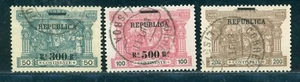 1911 Vasco da Gama,TAX/surcharged "REPUBLICA",Portugal,193-95,CV€190/$250,VFU - Picture 1 of 1