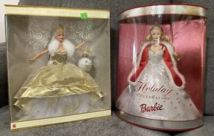 Holiday Celebration Barbies - 2000 & 2001 Special Edition In Boxes Lot of 2 - Picture 1 of 16