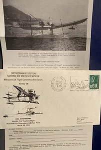 MILESTONES OF FLIGHT #25 HENRI FABRE WORLD'S 1ST SEAPLANE FLIGHT MARCH 28, 1975 - Picture 1 of 9