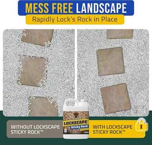 Lockdown Sticky Rock Glue for Landscaping 64 OZ Super Adhesive, Non-Toxic, Easy - Picture 1 of 6