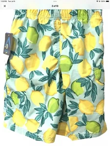 SIZE 4T Kanu Surf Boys Viper Quick Dry UPF 50+ Beach Swim Trunk- Lemons - Picture 1 of 3