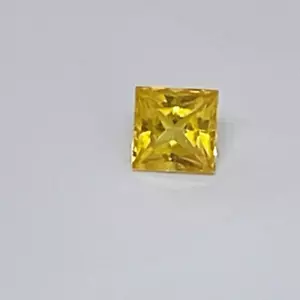 Yellow Sapphire Natural Sapphire Princess Cut Sapphire Gem Report - Picture 1 of 4