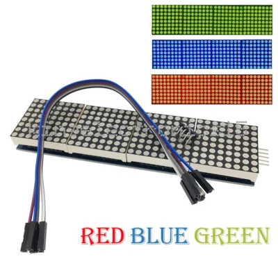 MAX7219 4 in 1 LED Display Mikrocontroller + 5P Line Dot Matrix Modul für Arduino - Bild 1 von 3