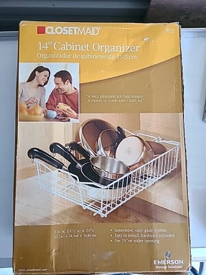 ClosetMaid 3052 Kitchen 14-Inch Cabinet Organizer White - Image 1 of 4