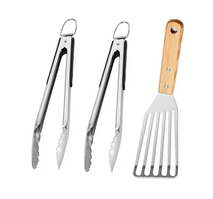 GRILLJOY Fish Spatula and 2-Piece Stainless Steel Tongs Set--Clearance Sale - Picture 1 of 11
