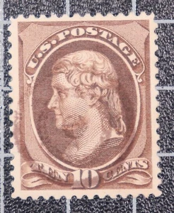 Scott 209 - 10 Cents Jefferson - Used - PSE Cert Grade 90 - SCV $100.00 - Picture 1 of 4
