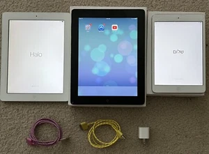 Lot Of 3 Apple iPads 2 3rd Gen 16gb WiFi + 1 1st Gen Mini iPad 16 Gb White WiFi - Picture 1 of 22