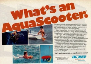 1979 Vintage Print Ad What's an AquaScooter Water Sports Swimming Skim Snorkle - Picture 1 of 2