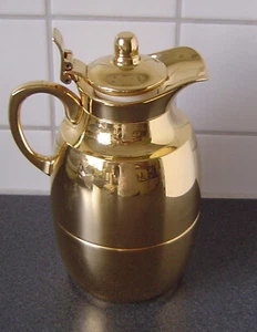 Vintage ALFI JUWEL Isolierkanne THERMOKANNE Kanne Kaffee / Tee 0,5 L - vergoldet - Bild 1 von 18
