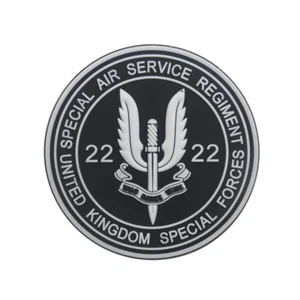 UK British 22 Special Air Service SAS WHO DARES WINS PVC Rubber Hook Patch Badge - Picture 1 of 4