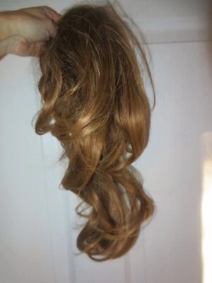 Pieza de extensiones de cabello ondulada roja/castaño rojizo garra cola de caballo 18" EE. UU. Foto 1 de 3