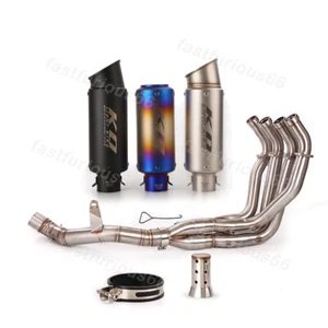 For Kawasaki Z900 2017-2025 Exhaust Tips Front Link Pipe Full System Black Tail - Bild 1 von 13