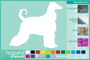 AFGHAN HOUND SILHOUETTE cut vinyl decal #1 car truck window Dog stickers - Picture 1 of 1