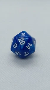Basic D20 Stanzen für RPGs D&D blau silber Wirbel - Bild 1 von 6