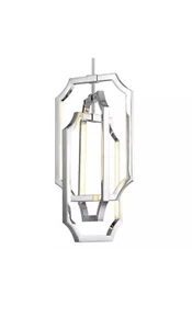 Feiss Audrie Integrated LED Glass Pendant Lighting, Polished Nickel, F2954/6PN - Picture 1 of 5