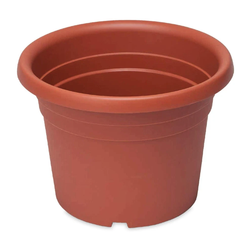 I.C.S. Vaso Tondo Plastica Fiori Piante Ø cm 90x63 h Terracotta Dahlia R80090